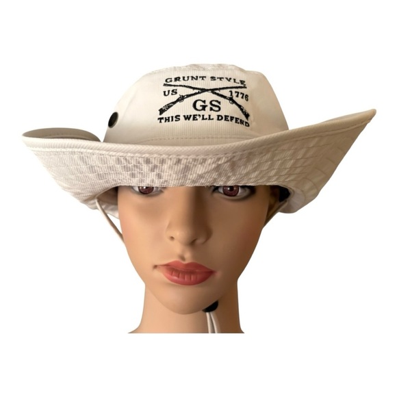 Unisex Grunt Style Khaki Booney Hat - Picture 7 of 8